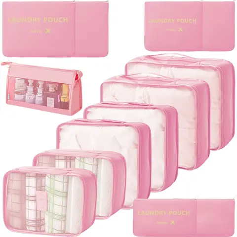 8pcs/13pcs Packing Cubes for Suitcases, Travel Luggage Organizer, Essential Travel Accessories, Travel Organizer Set, Shoe/laundry/underwear/makeup Bags, for Women & Men, Travel Organization Pouch, Travel Gear, Travel Sets, Traveling Essentials