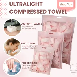Ultralight Compression Towel, Non-Woven Disposable Coin Compression Towel, Facial Towel, Travel Outdoor Camping Home Use, Single-Use Compressed Towels