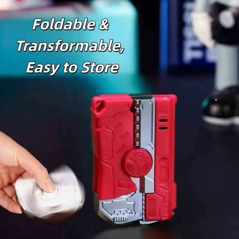 Foldable Spinning Fidget Lighter One-Touch Ignition Mini Stress Relief Toy, Cool Multiple Colors (Gas Tank Not Included)