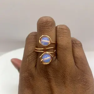 Opalite adjustable ring