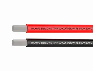 TUOFENG 10 AWG Silicone Wire 10 Feet [5 Feet Black and 5 Feet Red] 10 Gauge Stranded Wire - Ultra Flexible Tinned Copper Wire High Temperature Resistance
