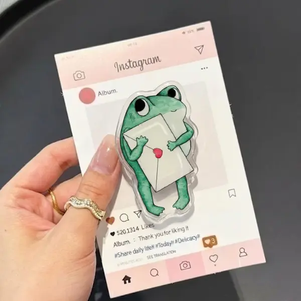 Cute Little Frog MagSafe Phone Grip, Aesthetic Kawaii Griptok, Cottagecore Toad Phone Stand, Trendy Accessory