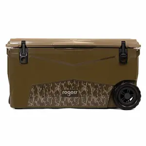 Rogers Sporting Goods 70 Quart Rotomolded Bottomland Wheeled Cooler