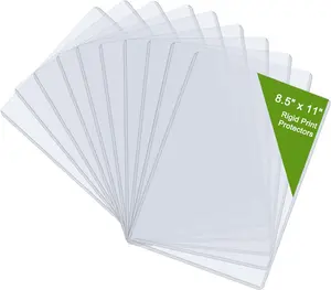 8.5" X 11" Hard Plastic Sheet Protectors, Rigid Clear Waterproof Protectors, Paper Sleeves Photo Plastic Sleeves (14 Pack) FMOACEN