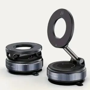 Durable 360° Adjustable Vacuum Suction Cup Magnetic Car Phone Holder Mount, Compatible with MagSafe
