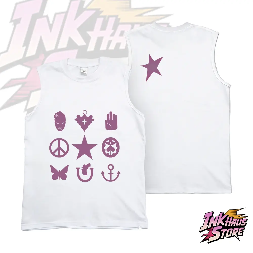 JoJo's Bizarre Adventure: The First Eight Parts and Its Overall Symbolic Representation--Sleeveless Cotton UnisexTank Top
