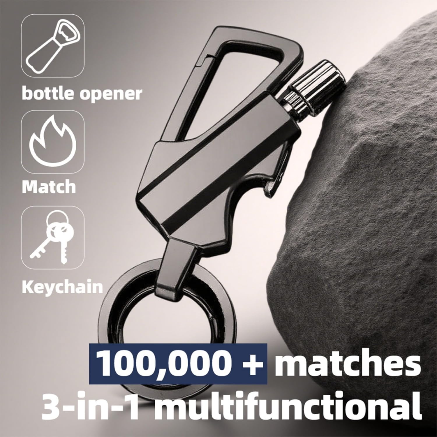 All-Metal Multi-Functional Tool Lighter Keychain Portable Lighter (Not include Fuel) Waterproof Reusable Multifunctional 3-in-1 keychain Bottle Opener, Stores keys, Durable for Travel Outdoor Activities Camping Parties Creative Gift for Both Men Women All-Metal Multi-Functional Tool Lighter Keychain Portable Lighter (Not include Fuel) Waterproof Reusable Multifunctional 3-in-1 keychain Bottle Opener, Stores keys, Durable for Travel Outdoor Activities Camping Parties Creative Gift for Both Men Women