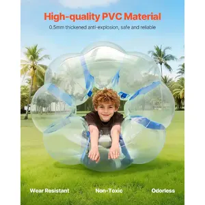 VEVOR Inflatable Bumper Balls 2 - Pack, 3FT/0.9M Body Sumo Ball, Durable Thick PVC Human Hamster Bubble Knocker for Outdoor Team Gaming Play, Bopper Toy for Playground Yard Park, Blue StripesVEVOR Super Brand Day