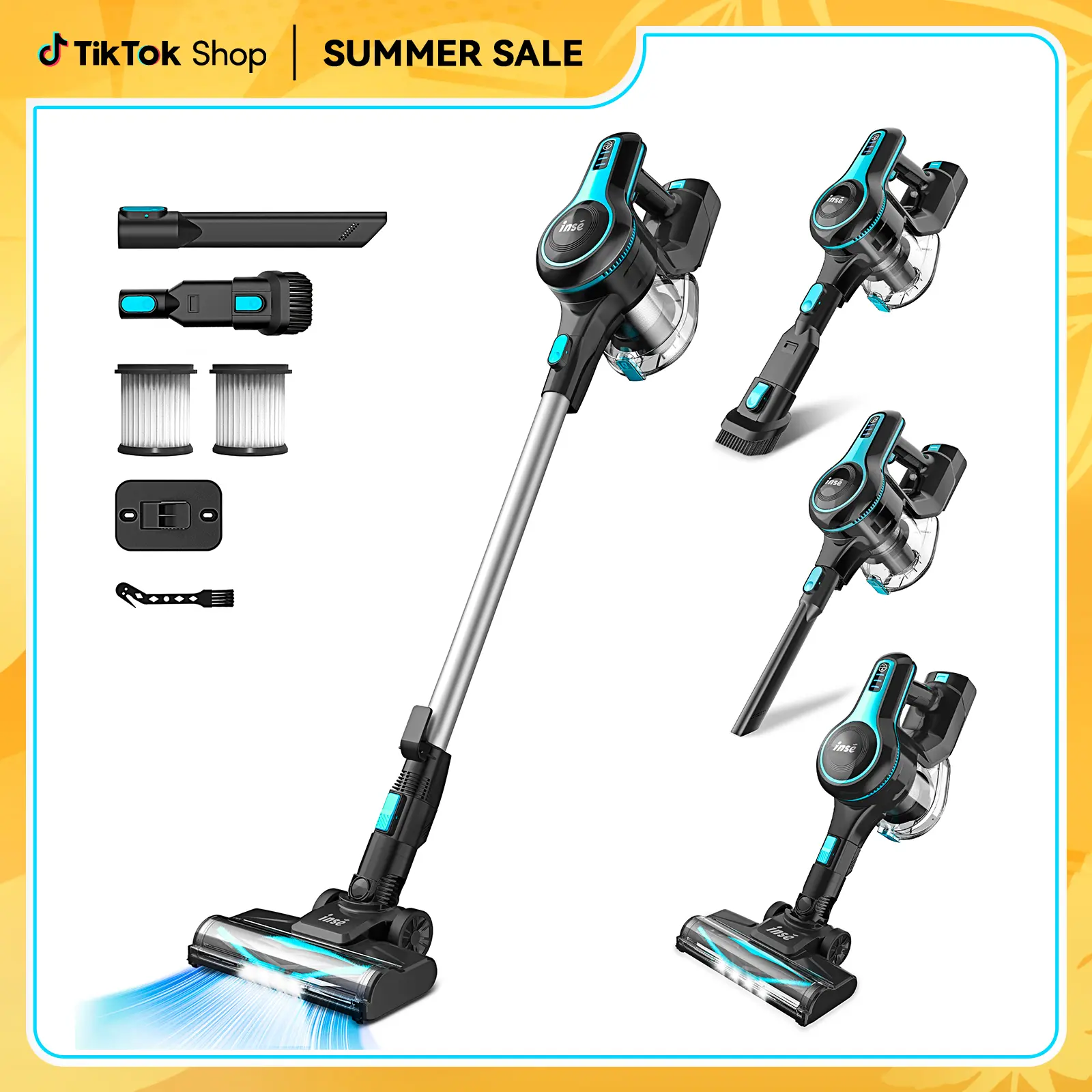 N520 Cordless Stick  Handheld Vacuum Cleaner 30Kpa 40 Mins Runtime Lightweight Stick Vacuum,Self-Standing Rechargeable Vacuum Cleaners for Pet Hair,Carpet,Hardwood Floor N520 pet lovers