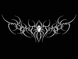 Cyber Spider Neo Tribal Car Decal, Gothic Y2K Aesthetic Vinyl Sticker, Edgy Spider Web Bumper Decal, Alternative Trap Metal Laptop Skin, Dark Aesthetic Abstract Vehicle Graphic, Cyberpunk Sigil Window Art
