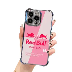 Redbull Style Electroplated TPU Casing For iphone 16 15 14 13 12 11 X XS PRO PLUS MAX Four Corners Anti - Fall Soft Silicone Gift Shockproof Protection Anti - Drop Protective Protector Phone Cases Shell Cover Cellphone Smartphone