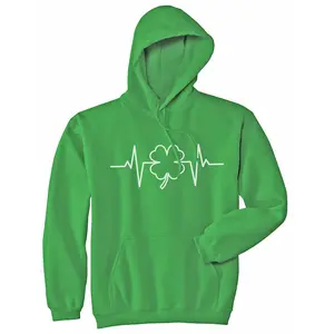 Saint Patricks Heart Beat Hoodie Funny St Paddys Day Parade Green Shenanigans Graphic Sweatshirt Unisex Vintage Fashion Hoodies Saint Patrick's Day Hoodie Funny Drinking Pullover Novelty Sweatshirt Green
