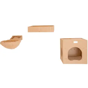 Armarkat Wall-Mounted Meandering Real Wood Cat Tree Climbing Shelf, Natural, Cat Wall Shelf, Wall Cat Tree, Cat Climbing Shelf, Cat Wall Furniture, Cat Shelf