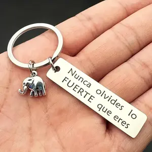 Elephant Design Car Keychain, Stainless Steel Keychain for Men, Decorative Pendant for Car or Backpack, Car Interior Accessories, Car Key Ring
