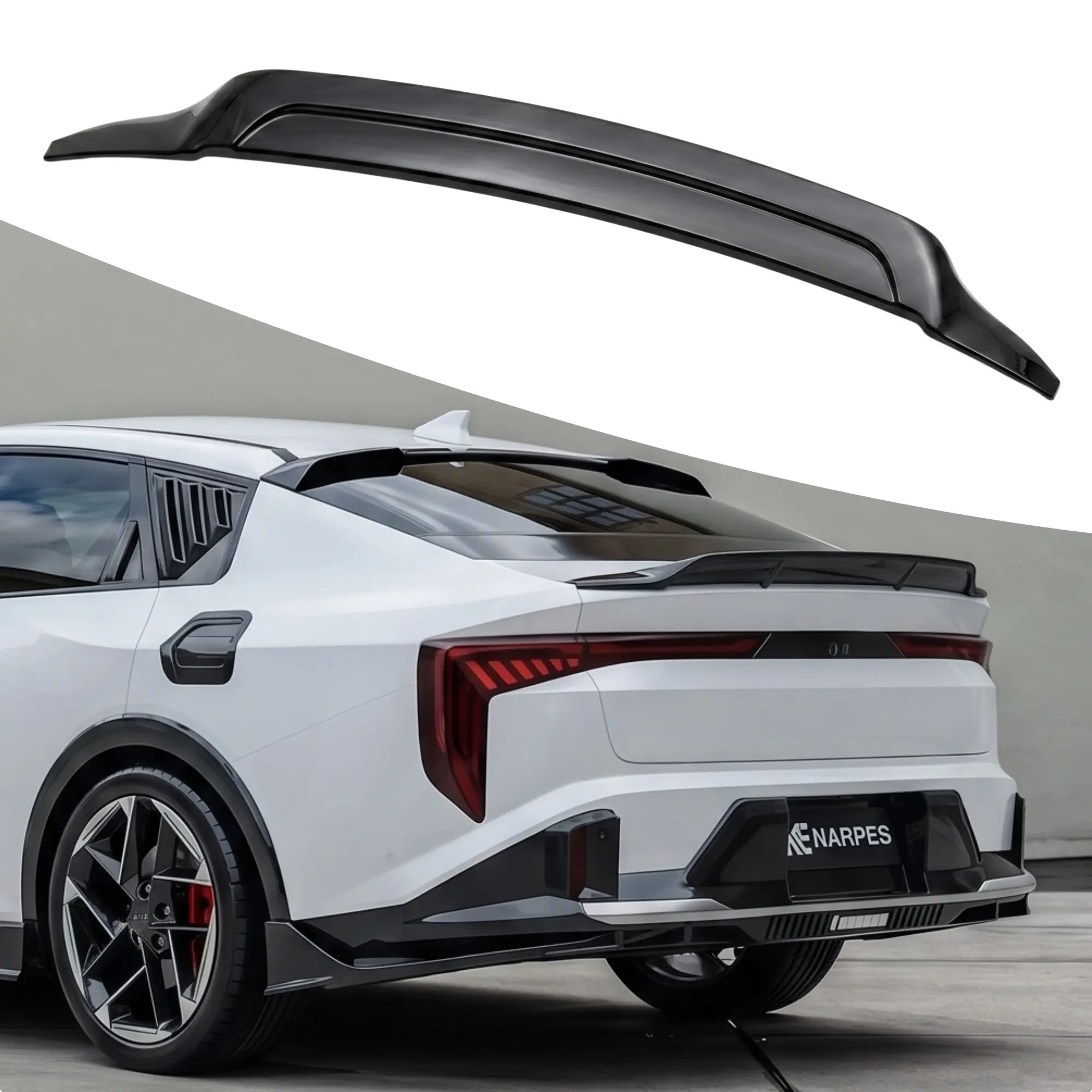 NARPES Rear Trunk Duckbill Spoiler Wing For  KIA K4 SEDAN 2025 2026 (LX、LXS、EX、GT-Line、GT-line Turbo) Exterior Accessories Mods Painted Gloss black