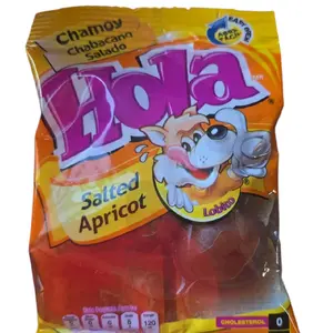 Hola Chamoy Chabacano Salado Candy - Sweet Snack in Yellow Packaging with Pink Design