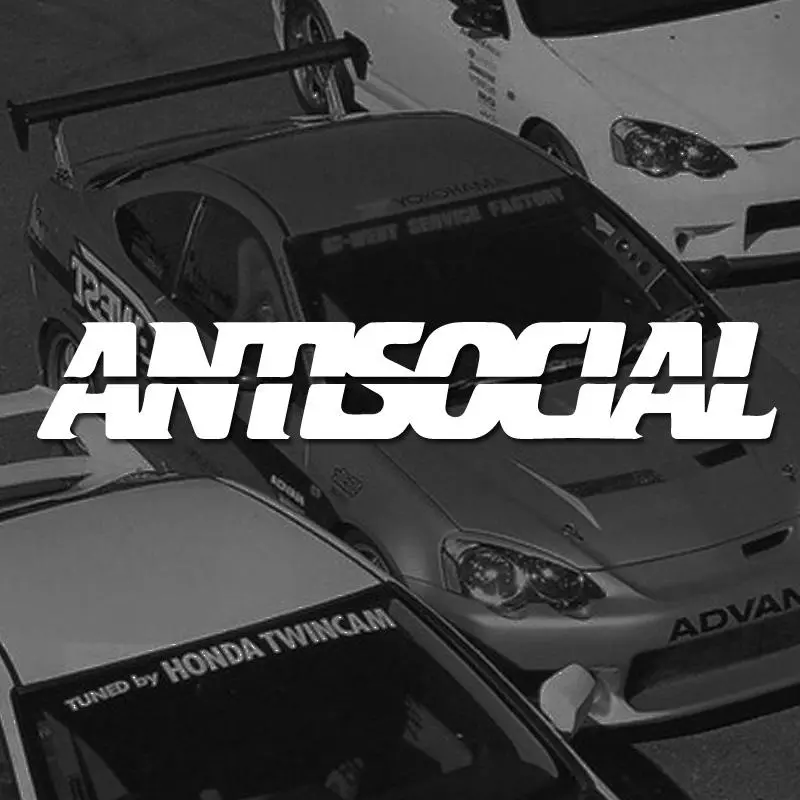 "ANTISOCIAL"Stickers,cool & funny stickers,Decoration for car truck Motorcycles  laptop 2026 Decoration for your cars