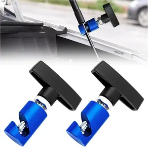 2 Pcs Car Hood Support Clamps, Stable Support Hood Anti-Slip Brackets and Prop Rod, Adjustable Car Accessories, Support Rod Tool