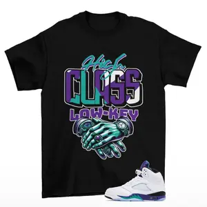 5 Grape Graphic Tee, High Class T-shirt Match 5 Grape Sneaker, Perfect Fit, Ultimate Comfort, Full Color Range, Find Your Perfect