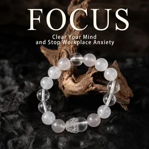 LUMAWU White Pixiu Bracelet for Adults – Lucky Charm Jewelry for Daily Wear, Focus, Clarity, Calm Energy, Attracts Prosperity, Negates Negativity, Wealth and Energy for Those Who Value Clarity and Protection