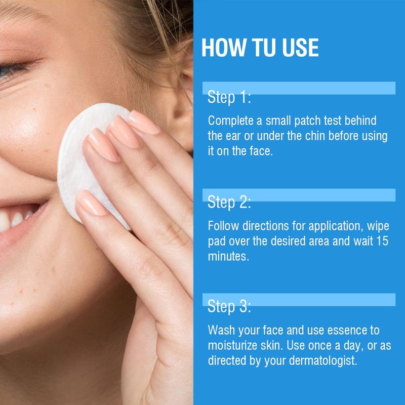 10% Glycolic Acid + 2% Salicylic Acid Peel Pads - BACHERI Resurfacing Pads For Face with Vitamins B5, C & E, Allantoin - Exfoliating Facial Peel for Dark Spots, Blackhead, Acne, 55 Pcs