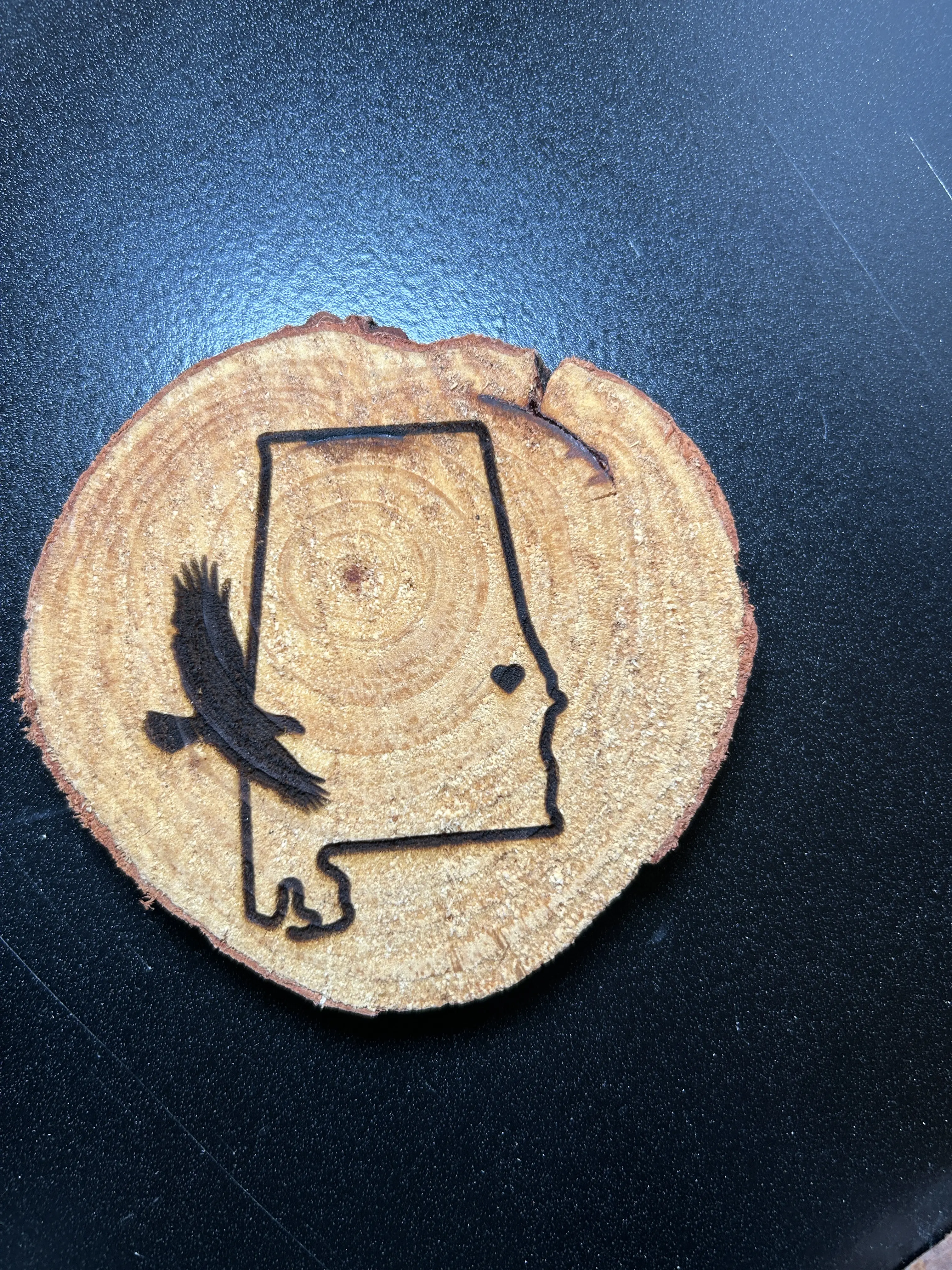 RAW PINE CUSTOM LASER ENGRAVED COASTER