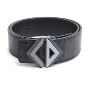 Pre-owned Dior Vegan Leather Small Leather Goods CD Diamond PVC Belt