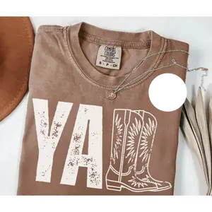 RTS YALL COWGIRL BOOTS WESTERN SINGLE COLOR WHITE Screen Print transfers size ADULT 9X12  16-J