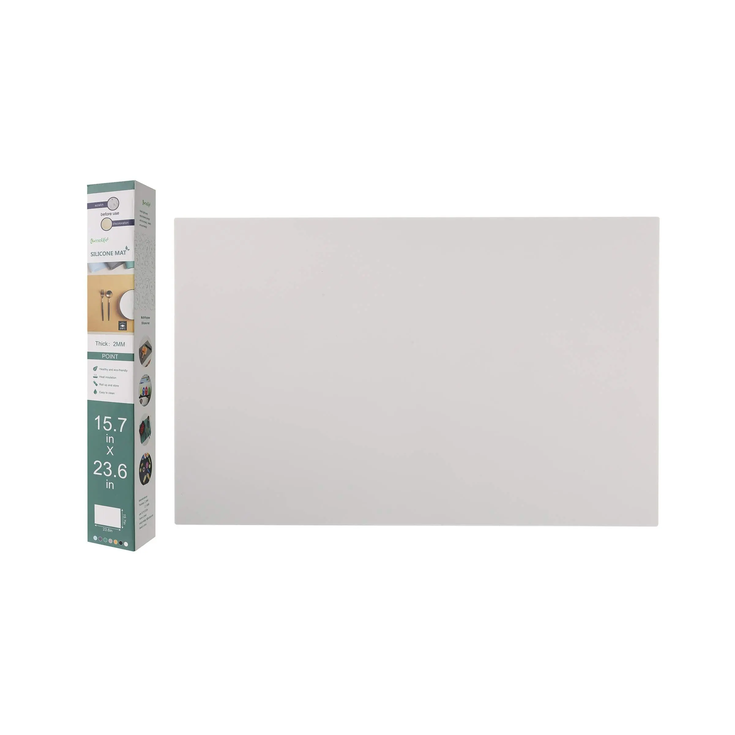 Multipurpose Silicone Counter Mat  Extra Large For Kitchen Appliance Site On Countertop Protector Heat Resistant Non-slip Thick 2mm 23.6 By 15.7 Inch