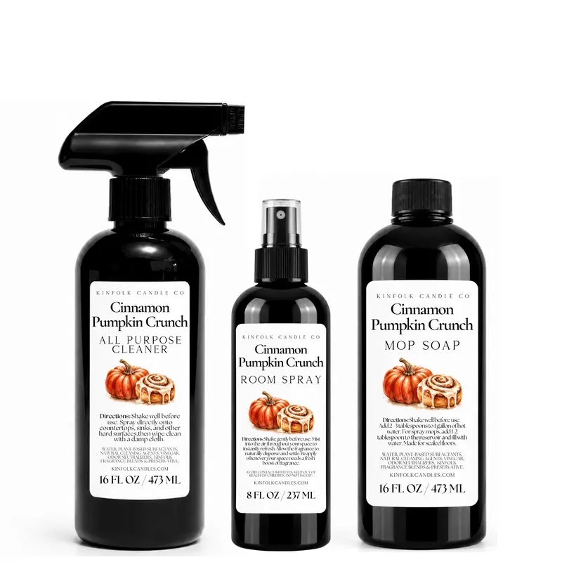 Fall Cleaning Bundle | Mop Soap, All Purpose Cleaner & Room Spray | Scented Whole Home Cleaning Gift Set | Cozy Autumn Fragrances