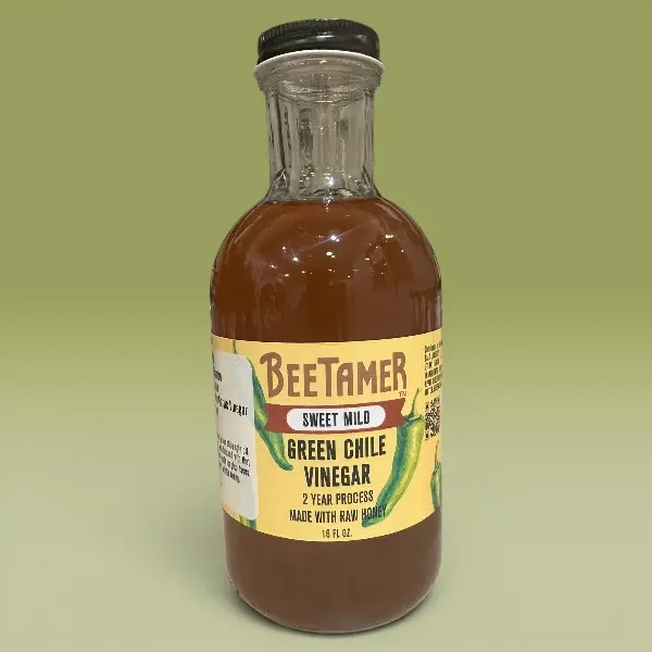 Bee Tamer's Green Chili Apple Cider Vinegar  16 oz made with raw honey