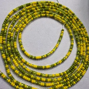 Lemon lime tie on waist bead