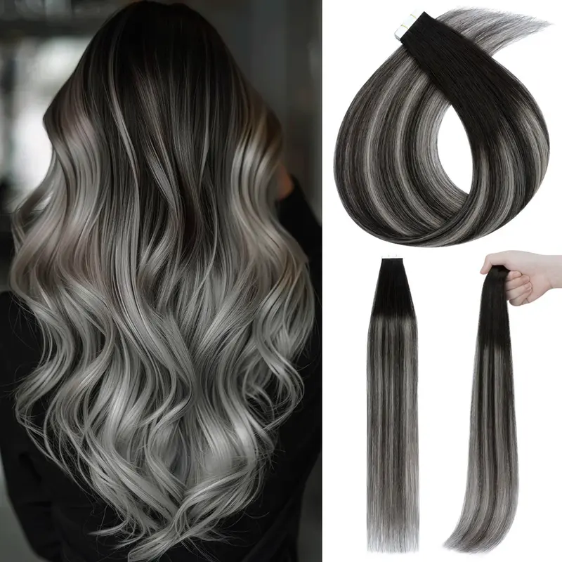 MY-LADY Tape-In Hair Extensions - 12in (10pcs) 100% Remy Real Human Hair, Silky Straight, 12/14/16/18/20/22in Options for Female Holiday Fashion Essentials, Real Remy Hair
