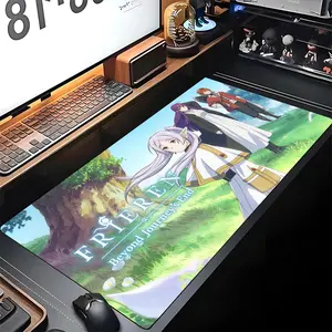 Frieren Beyond Journeys End Mouse Pad Gaming Locking Edge Big Computer Gamer Large Rubber Art Mousepad Laptop Desk Mat