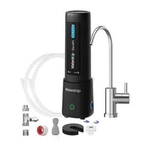 Under Sink Water Filter, 10UB PRO, No Drilling Required, Time Reminder, with Brushed Nickel Faucet, Reduces Lead, Chlorine, Bad Taste & Odor, 11000 Gallons, Does not Lower TDS