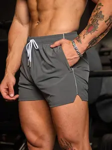 Men's Regular Fit Solid Color Mesh Shorts, Casual Breathable Comfortable Shorts for Gym Workout Running, Men's Bottoms for Summer