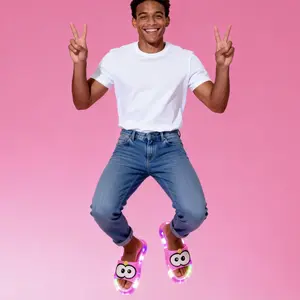 Rave Light Up Sandals LED Flashing Shoes for Music Festivals Colorful Glow in The Dark Slides Party Essential Unisex Sandals for Night Club & Beach Step Activated Magic 7 Modes