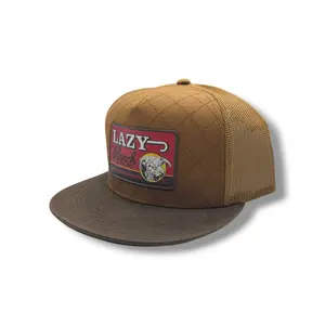 Lazy J Hat - Brown Quilted Hard Day
