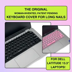tippy type long nail keyboard cover compatible with Dell Latitude 13.3" laptops