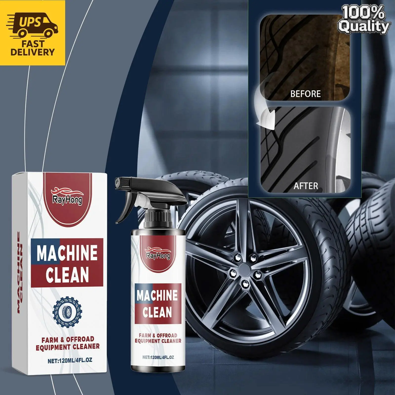 Automobile Tire Cleaner – Hub Tire Dust Asphalt No Damage Coating 🚗