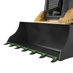 72" Bucket Tooth Bar 7 Teeth Tractor Loader Attachment 4560 Lbs Load Capacity Bolt-on Tooth Bar Fits 1/2" & Thinner Bucket Cutting Edges Universal for Skid Steer Tractor Loader