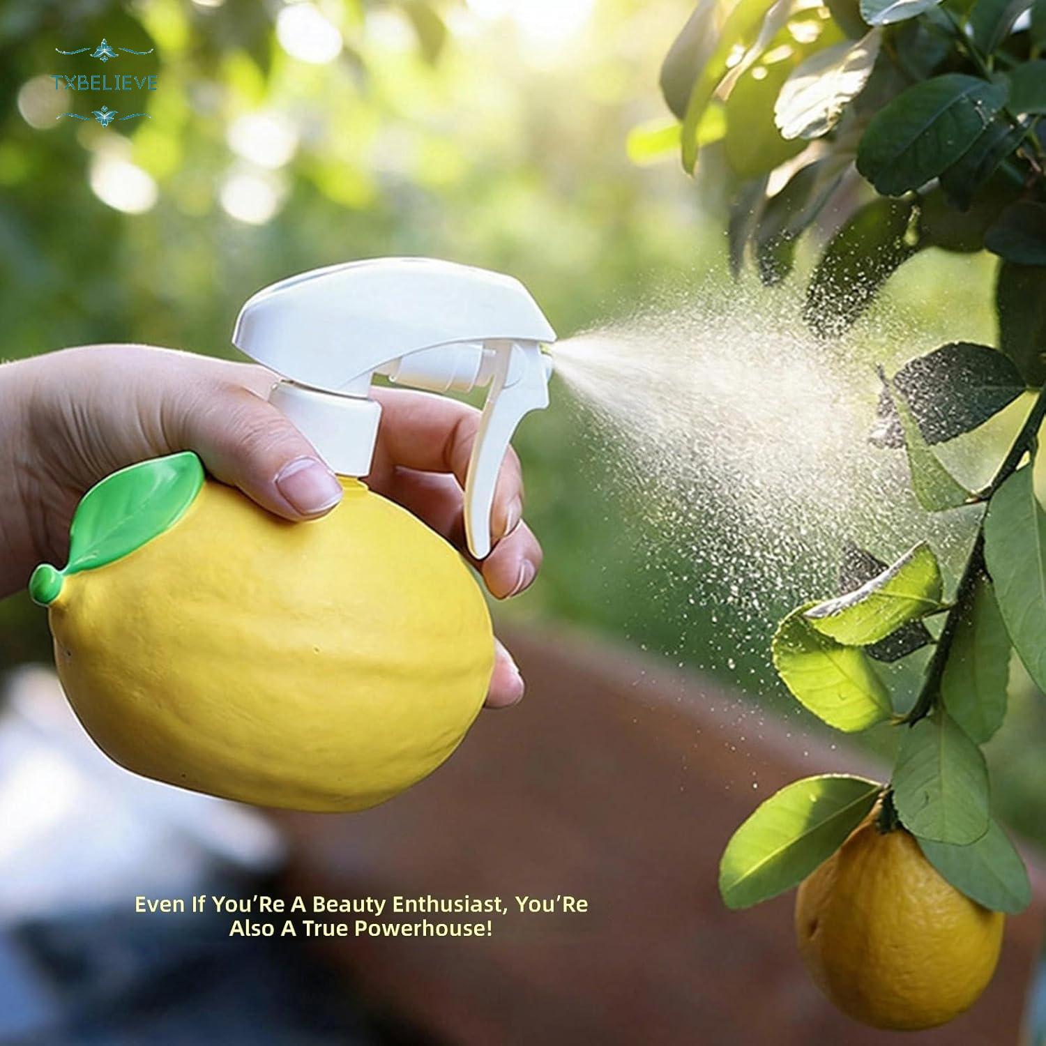 Heavy Type Garden Watering Can Creative Lemon Themed Watering Sprays Bottle with Ergonomic Handle Handed Multipurpose Pressure Garden Sprayer