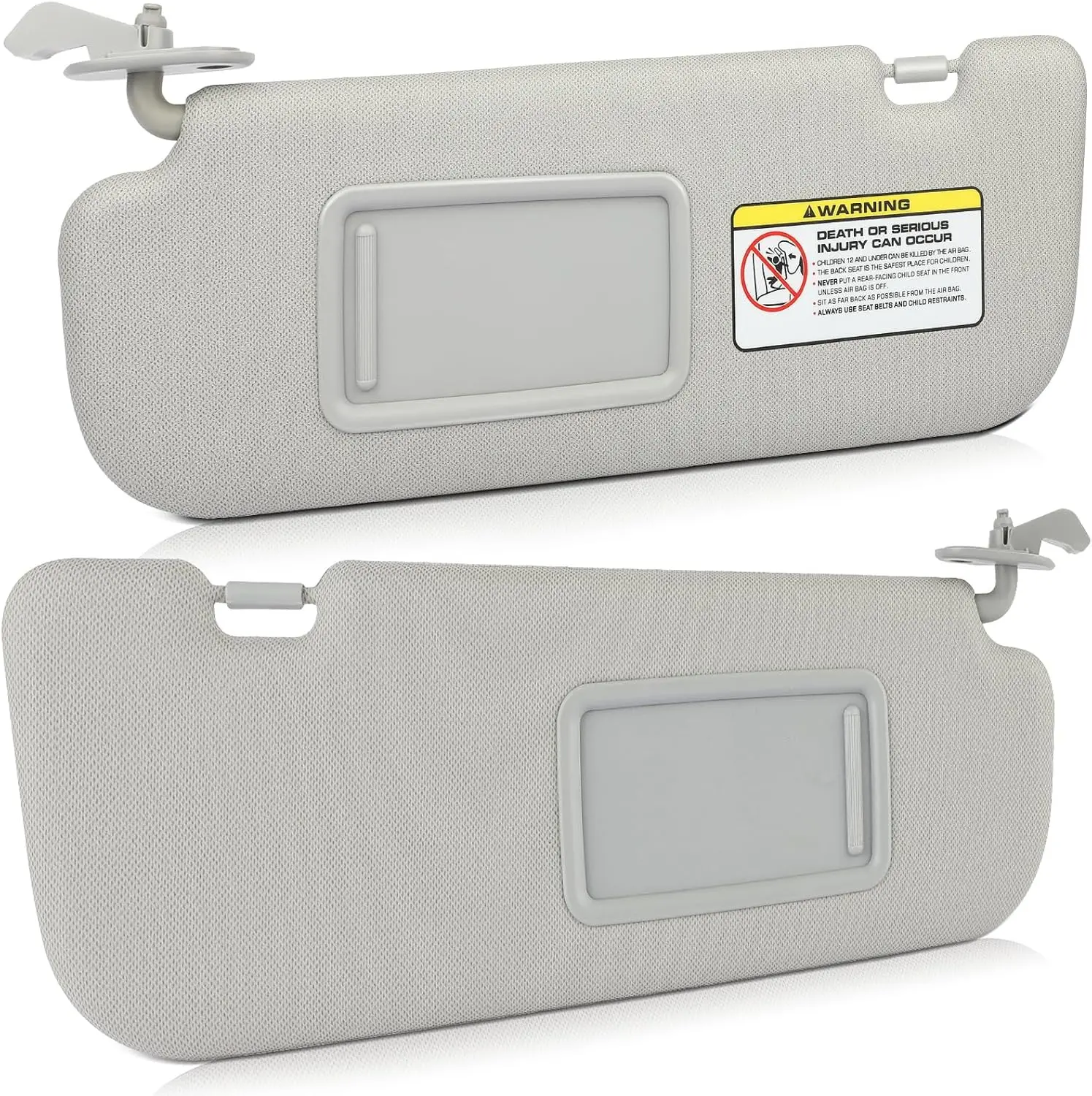 Left & Right Sides Sun Visor Fit for 2011 2012 2013 2014 2015 for Hyundai Elantra Gray Sunvisor Replace 852203x000tx, 852103X000TX