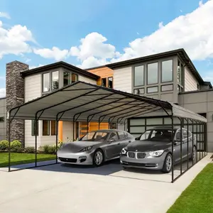 20' x 40' Hardtop Carport, Sturdy Metal Carport with Galvanized Steel Roof and Reinforced Metal Frame, Heavy Duty Car Shelter for Cars, Boats, and Tractors