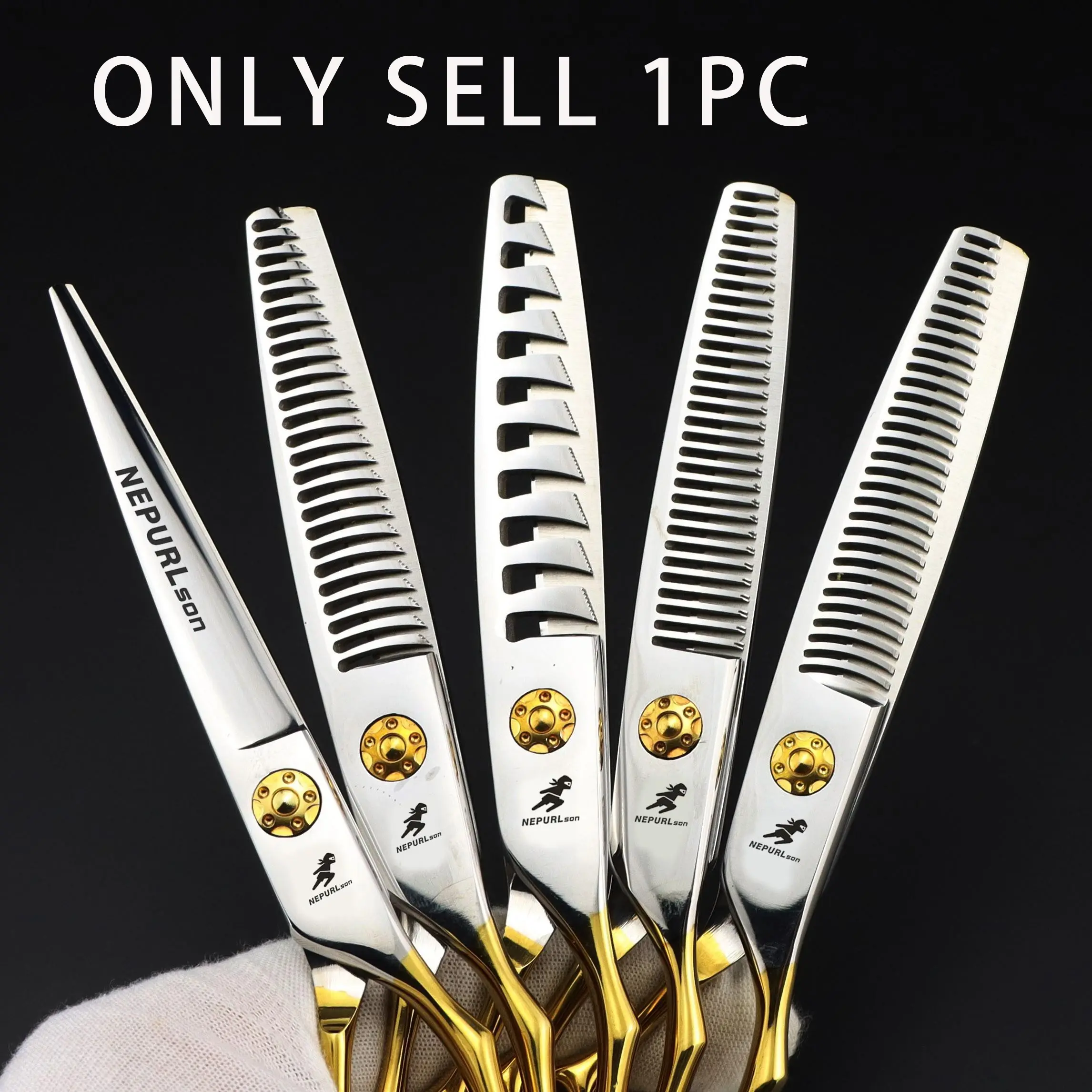 High-End Hairdressing Scissors 6.0 Inches, Stainless Steel, Cutting and Thinning Blades, Multiple Tooth Shapes, Salon and Home Use, Hair Cutting Accessories, Salon Supplies, Hair Salon Tools