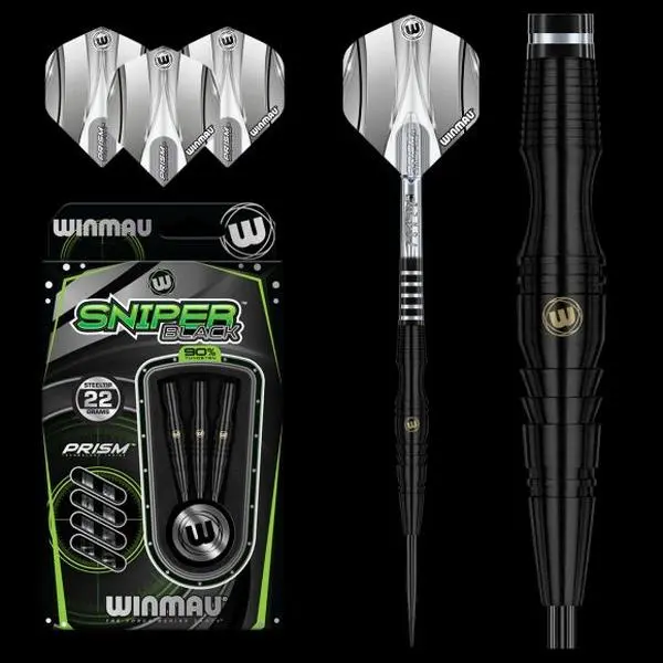 Winmau Sniper Black 22 gram 90% Tungsten alloy