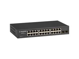 Black Box Gigabit Ethernet Managed Switch - (24) RJ-45 (2) SFP