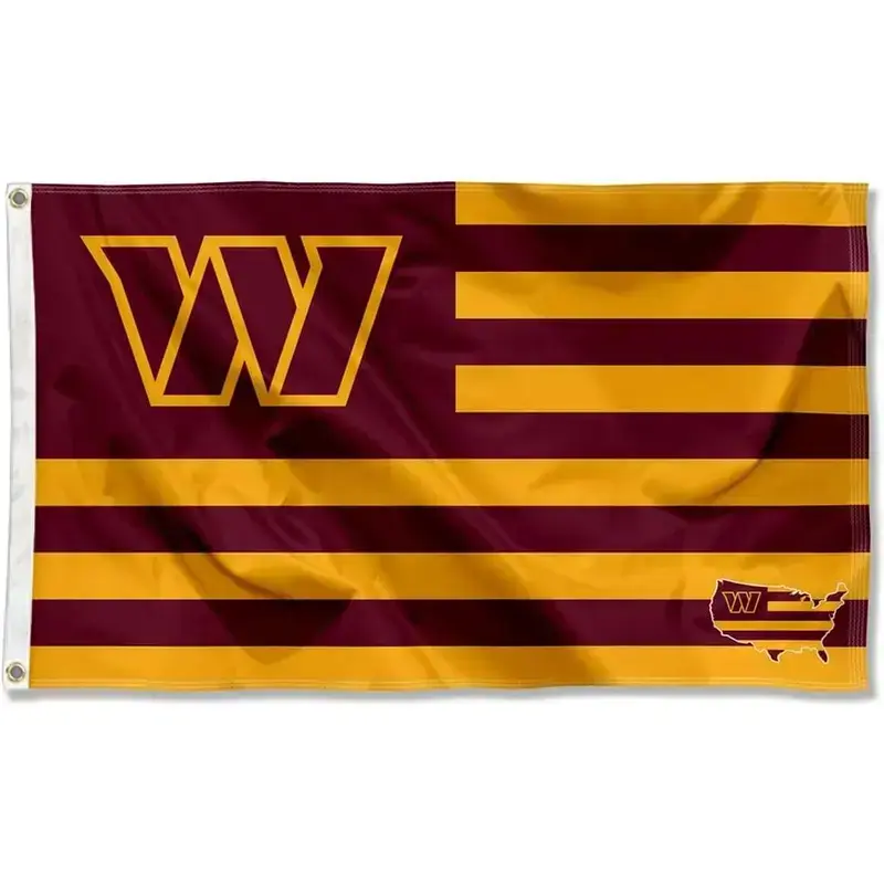 Washington Commanders Single 3x5ft (60x90cm) Grommet Flag - American Flag, Lightweight Print Banner, Home Decor Banner, Backdrop Decoration for Parties