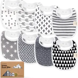 8-Pack Urban Drool Bibs