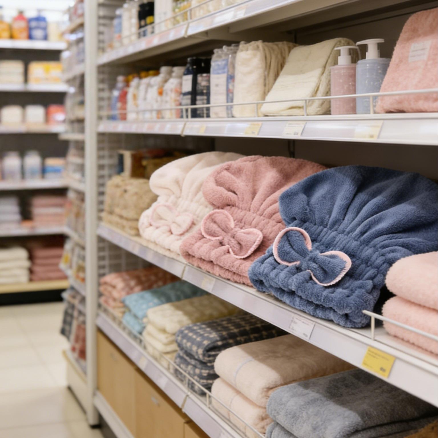 PineRise 3pc Thickened Shower Cap for Women Absorbent Coral Fleece Hair Drying Towel Cute Korean Long Hair Drying Cap Set